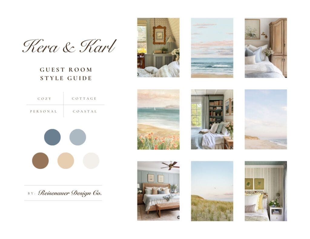 Designing a cozy guest room with coastal cottage vibe